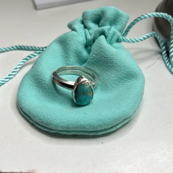 Sterling Silver Turquoise Ring size 9 - Picture 3 of 4